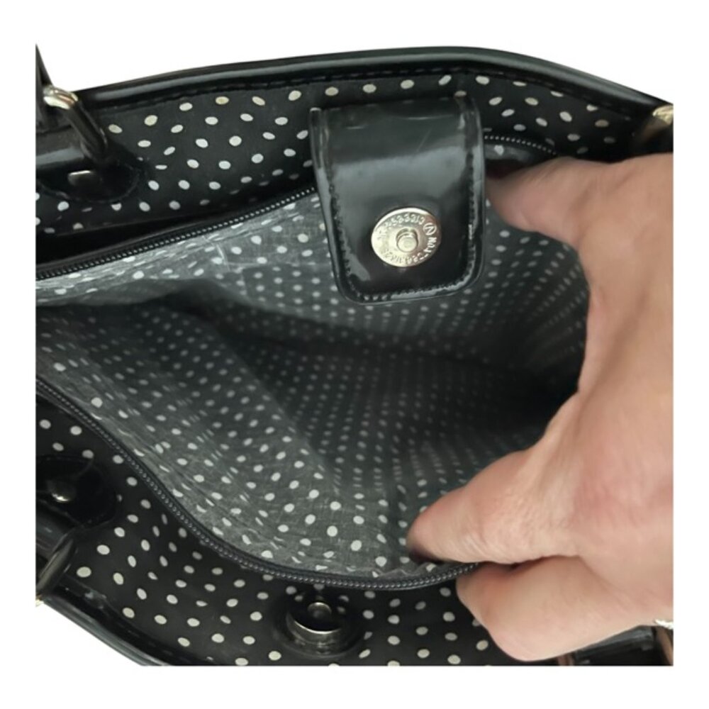 Lulu by Lulu Guinness Black Graphic Embroidered Shoulder Bag - Picture 5 of 6